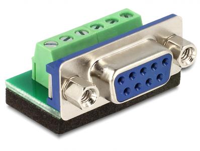 Delock Adapter Sub-D 9 pin female Terminal block 6 pin