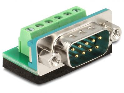 Delock Adapter Sub-D 9 pin male Terminal block 6 pin