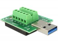 Delock Adapter USB 3.0-A male Terminal Block 10 Pin