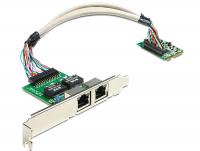 Delock MiniPCIe IO PCIe full size 2 x Gigabit LAN