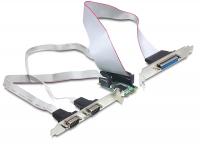 Delock MiniPCIe IO PCIe full size 2 x serial RS-232, 1 x parallel