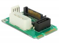 Delock MiniPCIe Converter mSATA full size 1 x SATA 7 Pin female + current supply