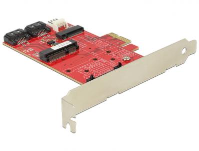 Delock PCI Express Card 1 x internal M.2 NGFF, 1 x internal mSATA, 1 x internal MiniPCIe