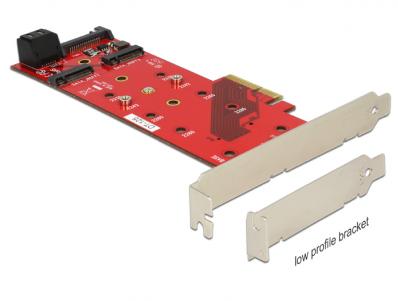 Delock PCI Express Card 3 x M.2 NGFF Slot â Low Profile Form Factor