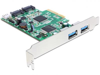 Delock PCI Express Card 2 x external USB 3.0 + 2 x internal SATA 6 Gbs