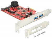 Delock PCI Express Card 2 x external USB 3.0 + 2 x internal SATA 6 Gbs â Low Profile Form Factor