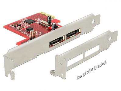 Delock PCI Express Card 2 x eSATA 6 Gbs with RAID â Low Profile Form Factor