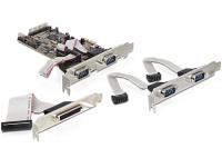 Delock PCI Express Card 4 x Serial, 1 x Parallel