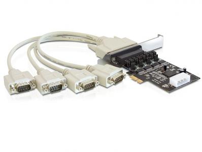 Delock PCI Express Card 4 x Serial with voltage supply