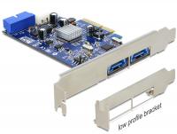 Delock PCI Express Card 2 x external Multiport USB 3.0 + eSATAp + 1 x internal 19 pin USB 3.0