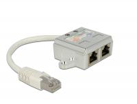 Delock RJ45 Port Doubler 1 x RJ45 male 2 x RJ45 female (2 x ISDN)