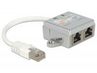 Delock RJ45 Port Doubler 1 RJ45 male 2 RJ45 female (1x Ethernet, 1x ISDN)