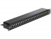 Delock 19 Patch Panel 24 Port Cat.6 black