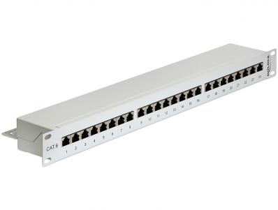 Delock 19 Patch Panel 24 Port Cat.6 grey