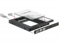 Delock Slim SATA 5.25 Installation Frame for 1 x 2.5 SATA HDD up to 12.5 mm