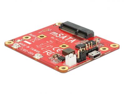 Delock Converter Raspberry Pi USB Micro-B female USB pin header mSATA 6 Gbs