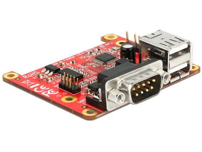 Delock Converter Raspberry Pi USB Micro-B female USB pin header 2 x USB type A female + 2 x serial RS-232