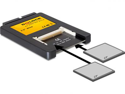 Delock 2.5 Drive IDE 2 x Compact Flash Card