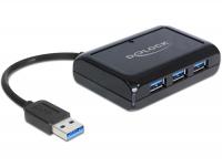 Delock USB 3.0 Hub 3 Port + 1 Port Gigabit LAN 101001000 Mbs