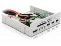 Delock 5.25 Multipanel - 61 in 1 Card Reader FireWire USB 2.0 eSATA Audio