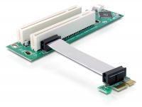 Delock Riser card PCI Express x1 2 x PCI 32 Bit 5 V with flexible cable 9 cm left insertion