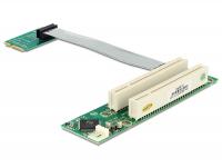 Delock Riser Card Mini PCI Express 2 x PCI 32 Bit 5 V with flexible cable 13 cm left insertion