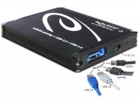 Delock External Enclosure mSATA SDD Multiport USB 3.0 + eSATAp