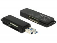Delock USB OTG Card Reader mit USB 3.0 A + Micro-B Kombo Stecker
