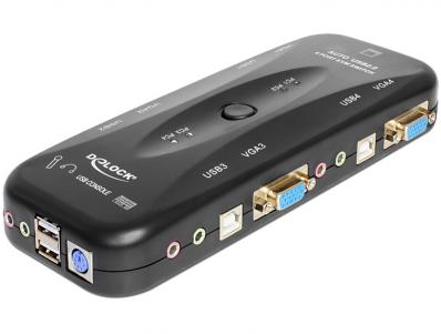 Delock 4 1 VGA KVM Switch with USB and Audio