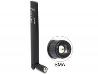 Delock LTE Antenna SMA -0.8 ~ 3.0 dBi Omnidirectional With Flexible Joint Black
