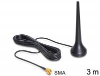 Delock GSM Quadband Antenna SMA 2 dBi Omnidirectional With Magnetic Stand Fixed Black Outdoor