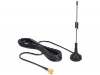 Delock ISM 433 MHz Antenna SMA 3 dBi Omnidirectional With Magnetical Stand Fixed Black