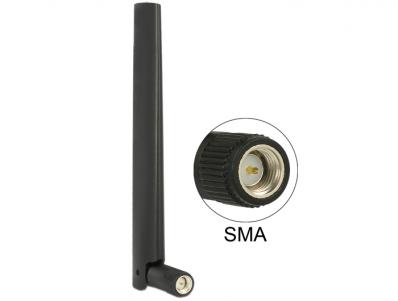 Delock ZigBee Antenna Multi Bluetooth, GSM, LTE, UMTS, WLAN IEEE 802.11 bgn SMA 1 ~ 4.3 dBi Omnidirectional Joint Black