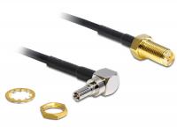 Delock Antenna Cable RP-SMA Jack Bulkhead CRC-9 Plug 90 200 mm