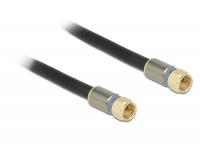 Delock Antenna cable F Plug F Plug RG-6U quad shield 1 m black Premium