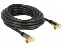 Delock Antenna Cable IEC Plug Angled IEC Jack Angled RG-6U 5 m black