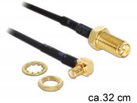 Delock Antenna Cable RP-SMA Jack Bulkhead MCX 90 Plug 320 mm