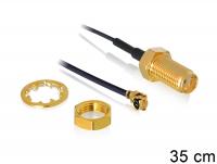 Delock Antenna cable SMA Jack Bulkhead MHFU.FL-LP-088 compatible plug 350 mm 1.37