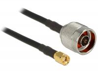Delock Antenna Cable N Plug RP-SMA Plug CFD200 1 m low loss