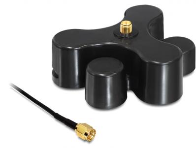 Delock Antenna base RP-SMA plug RP-SMA jack 1 m black