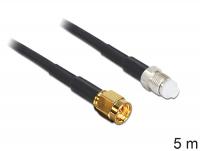 Delock Antenna Cable SMA Plug FME Jack LMR195 Low Loss 5 m