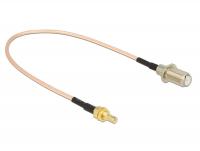 Delock Antenna Cable F Jack SMB Plug 25 cm