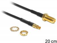 Delock Antenna Cable RP-SMA Jack Bulkhead TS-9 Plug 200 mm