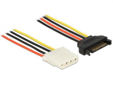 Delock Power Cable SATA 15 pin male 4 pin female 20 cm