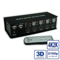 VALUE KVM Switch, 1 User - 4 PCs, HDMI 4K2K, USB, Audio; USB Hub