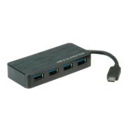 ROLINE USB 3.0 Hub, 4 Ports, with Power Supply
