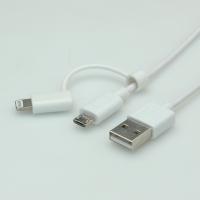 VALUE 8pin + MicroB to USB Charge &amp; Sync Cable, black 1 m
