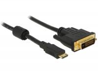 Delock HDMI cable Mini-C male DVI 24+1 male 1 m