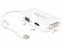 Adapterkabel mini DisplayPort 1.1 Stecker 1 x VGA + 1 x HDMI + 1 x DVI 24+1 weiÃ Delock