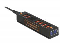 Navilock USB Charging Station 6 Port 6.5 A for EU UK USA with LED Indicator for Voltage and Ampere